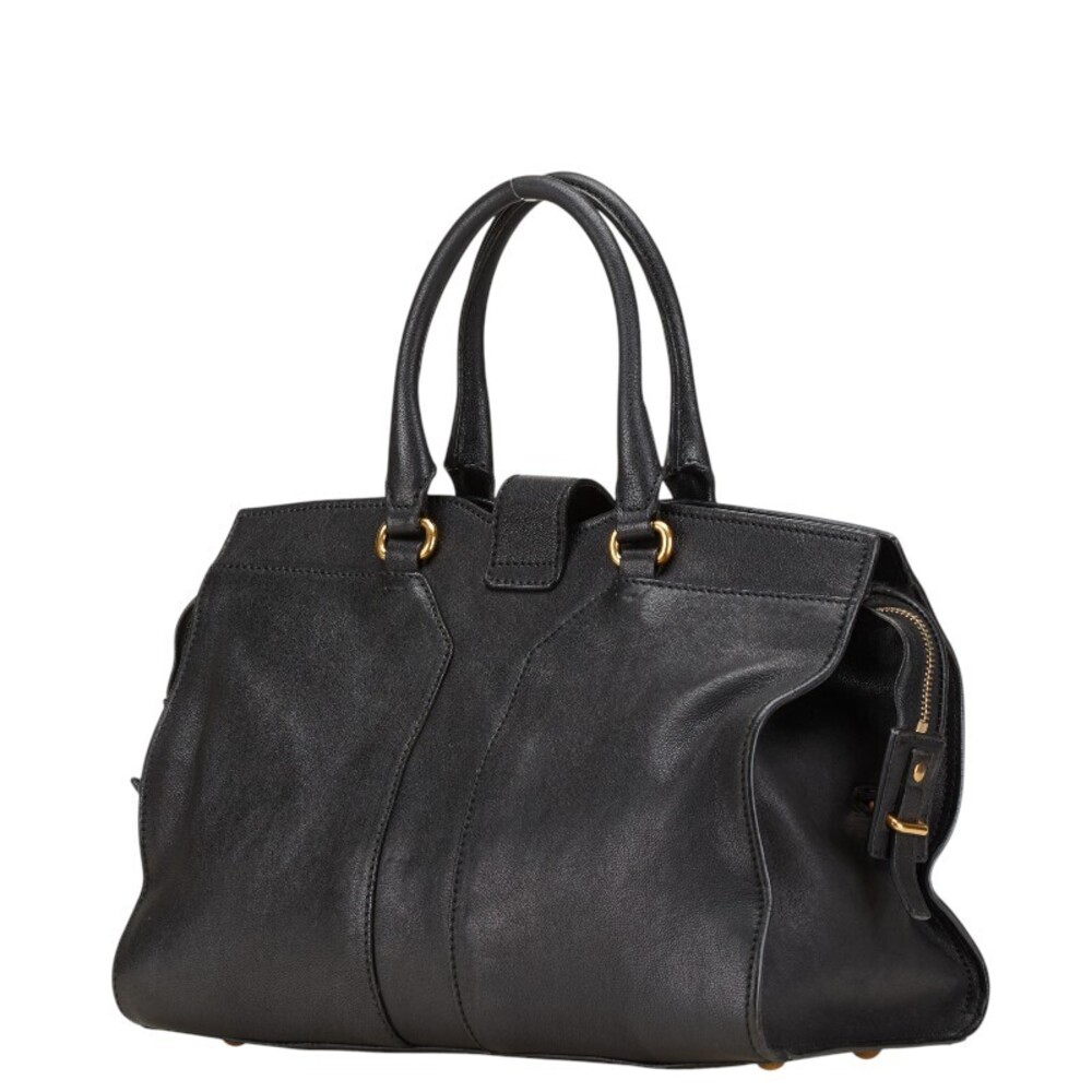 Saint Laurent Cabas Handbag Shoulder Bag Black Leather - Picture 2 of 9